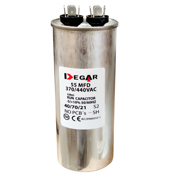 CAPACITOR MARCHA 55 MFD 370VA/440VA DEGAR