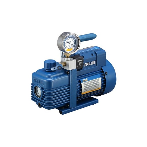 [80-0724] BOMBA VACIO 1/2HP 4CFM-15MICRON / 2 ETAPAS C/VACUOMETRO 220V-60HZ V-i240SV VALUE