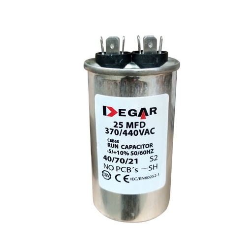 [30-5025] CAPACITOR MARCHA 25 MFD 370VA/440VA DEGAR