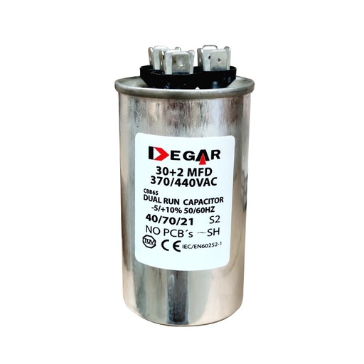 [30-5033] CAPACITOR MARCHA 30+2 MFD 370VA/440VA DEGAR