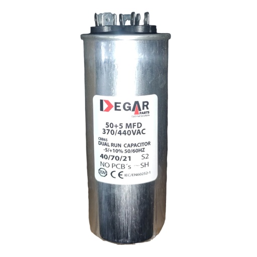 [30-5054] CAPACITOR MARCHA 50+5 MFD 370VA/440VA DEGAR