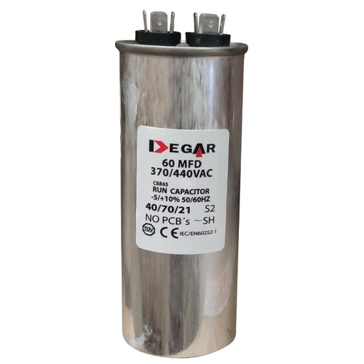 [30-5060] CAPACITOR MARCHA 60 MFD 370VA/440VA DEGAR