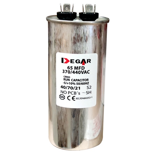 [30-5065] CAPACITOR MARCHA 65 MFD 370VA/440VA DEGAR