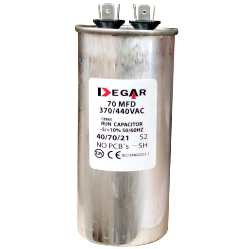 [30-5070] CAPACITOR MARCHA 70 MFD 370VA/440VA DEGAR