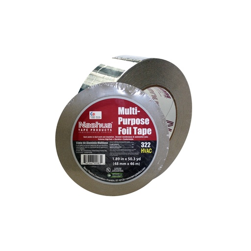 [08-1008C] CINTA DE ALUMINIO 2" 48mm*46Mts 322 NASHUA