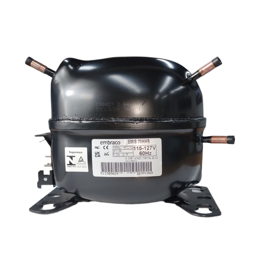[37-9615] COMPRESOR NEVERA 1/5HP R134a 110V/60Hz L/M/HBP EMIS 70HHR EMBRACO