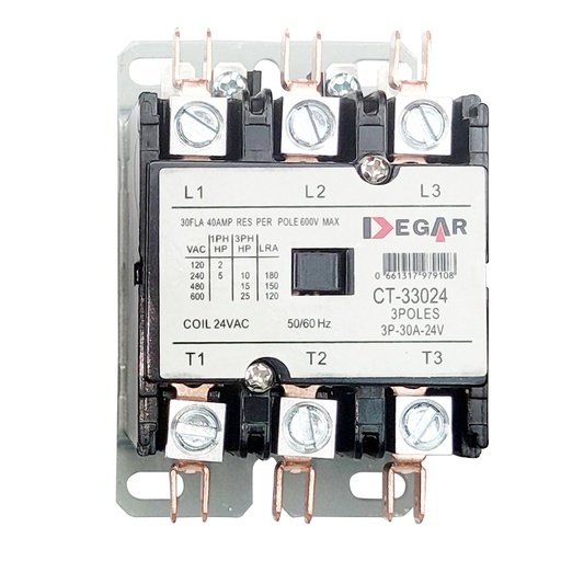 [47-3300] CONTACTOR 3x30x24V CT-330024  DEGAR