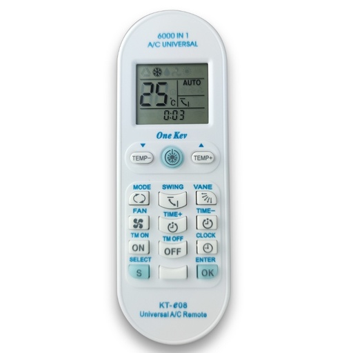 [28-5046] CONTROL REMOTO GENERICO KT-E08 6000 IN1 DEGAR