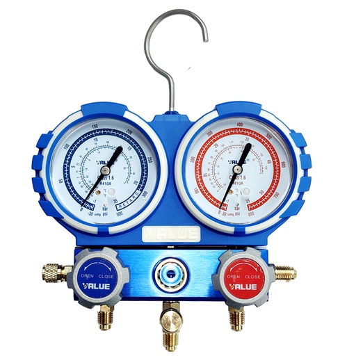 [80-1039] JUEGOS MANOMETRO R410A 0~800PSI C/MANGUERAS VMG-2-R410A VALUE
