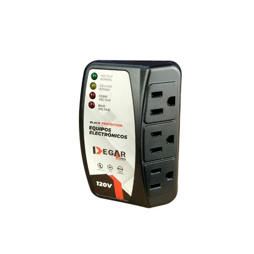 [83-1006] PROTECTOR REFRIGERACION EQUIPOS ELECTRONICOS 3 TOMAS 110V DEPAR-120R DEGAR