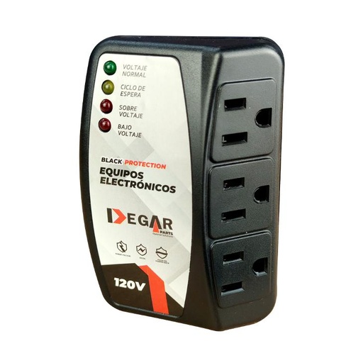 [83-1006] PROTECTOR REFRIGERACION EQUIPOS ELECTRONICOS 3 TOMAS 110V DEPAR-120R DEGAR