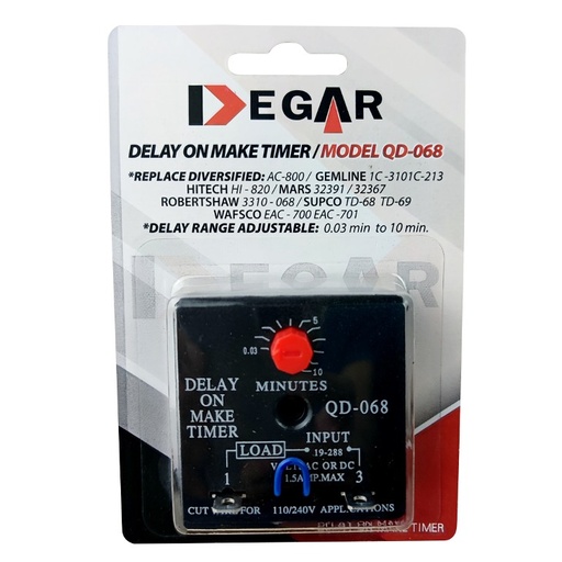 [35-7008] RETARDADOR AJUSTABLE DE 0-10MIN QD-068 DEGAR