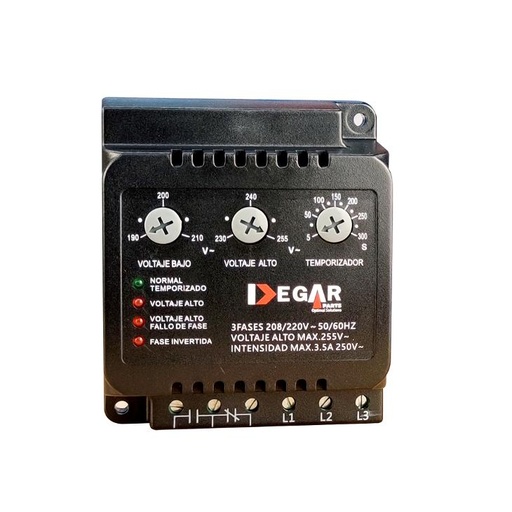 [83-3043] SUPERVISOR TRIFASICO AJUSTABLE BP-D086-220V DEGAR