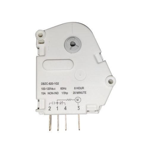 [35-1008] TIMER PLASTICO DEFROST 8 HORAS 20 MIN TMDC-820-1 110V 60HZ DEGAR