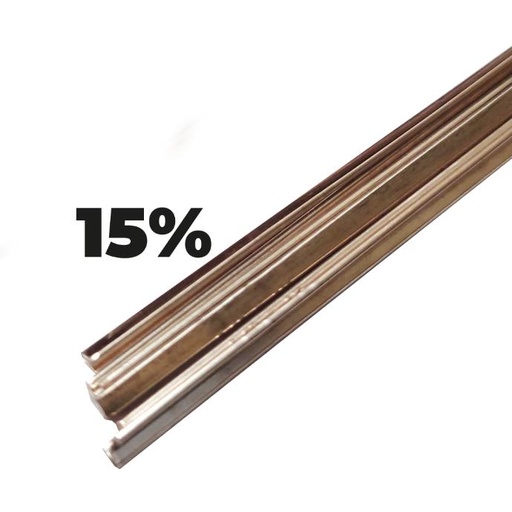 [97-0615] VARILLA PLATA 15% 20" CORTA (PAQ. DE 1 LIBRA) HARRIS